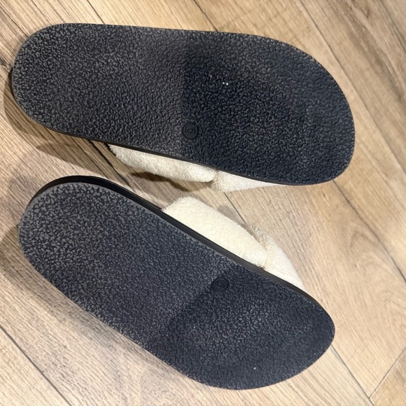 Cream Women's Slide Sandals - Picture 2 of 4